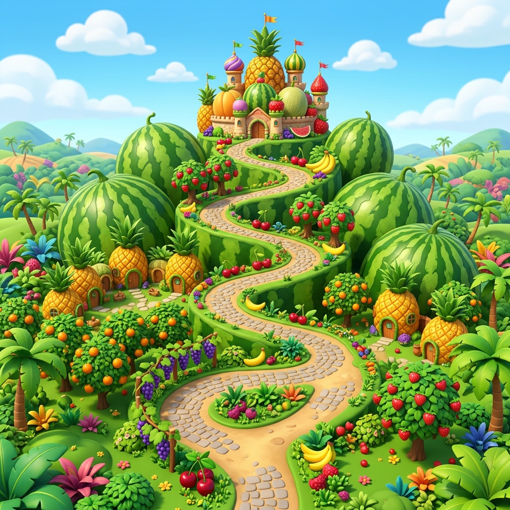 Fruit Kingdom Map Background